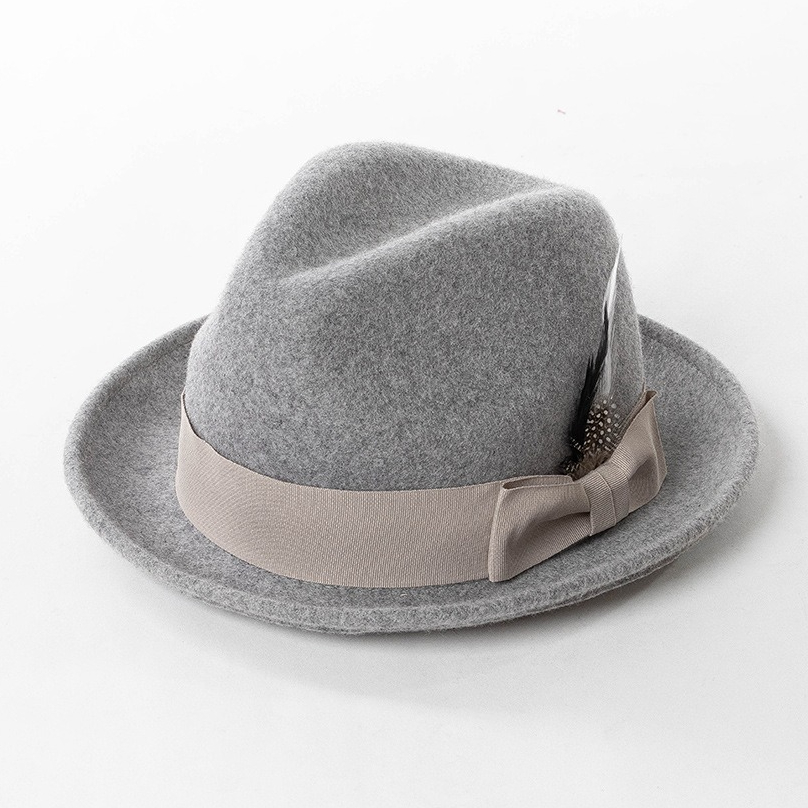 Fedora Hat Wool - USPOP Topi Fedora Wol Musim Dingin