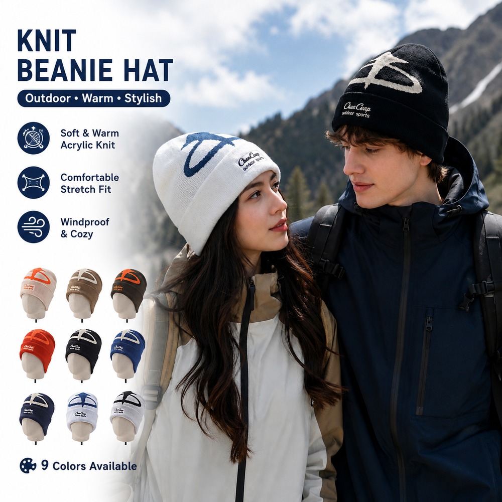 Beanie Cuffed Knit - Topi Beanie Rajut Musim Dingin Unisex,
