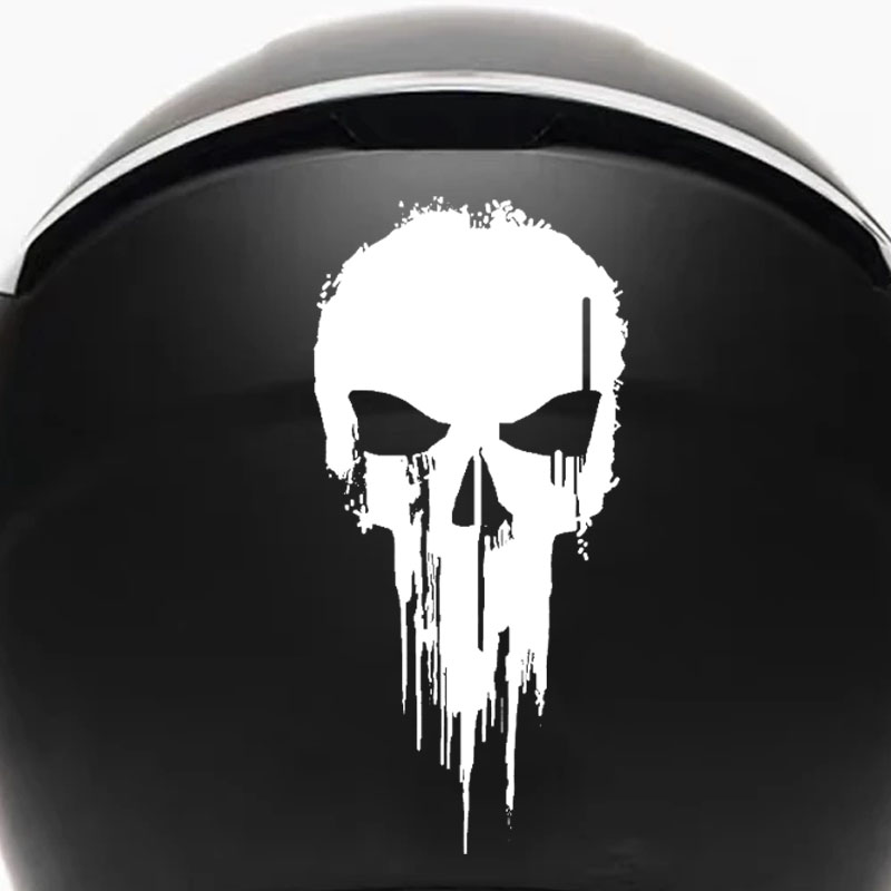 Skull Cap Helmet Liner - 1 Buah Stiker Vinil Tahan Air
