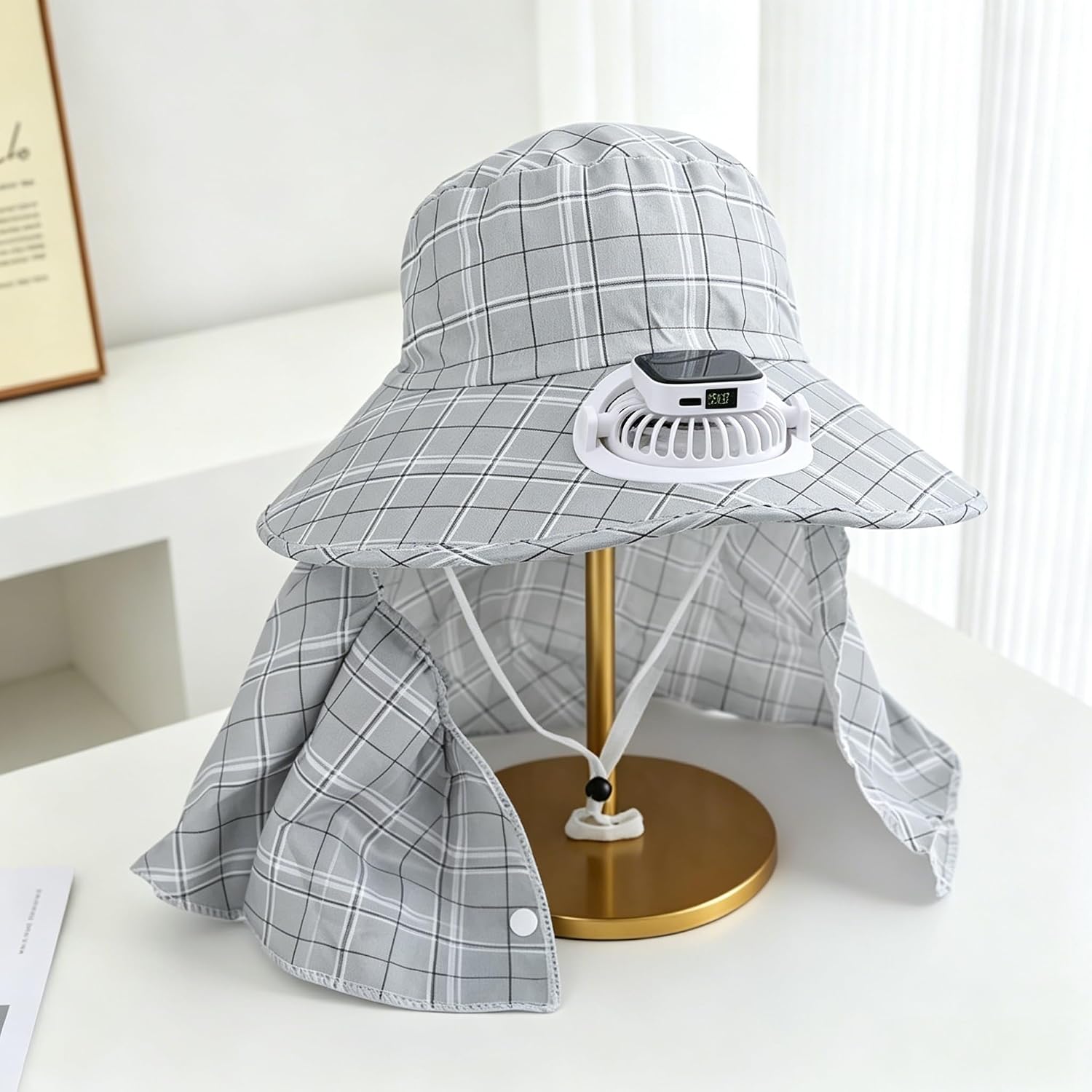1PC Topi Kipas Pelindung Leher - Visor Sun Hat ulasan dan harga