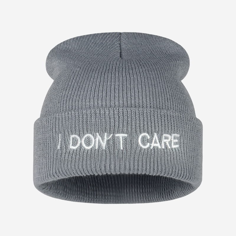 I DON'T CARE Topi Rajut Berlip - Beanie Cuffed Knit ulasan dan harga