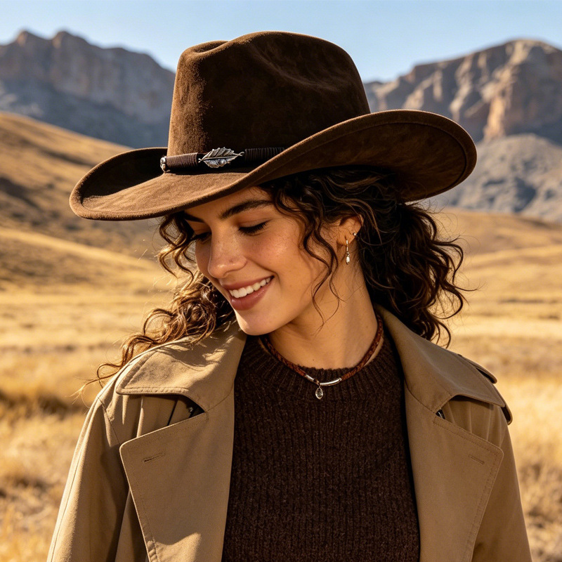 Topi Fedora Gaya Koboi Barat d - Fedora Hat Wool ulasan dan harga