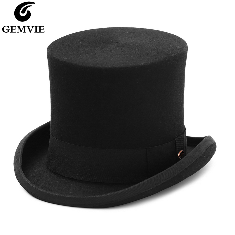 GEMVIE Topi Atas Bulu Wol 17Cm - Fedora Hat Wool ulasan dan harga