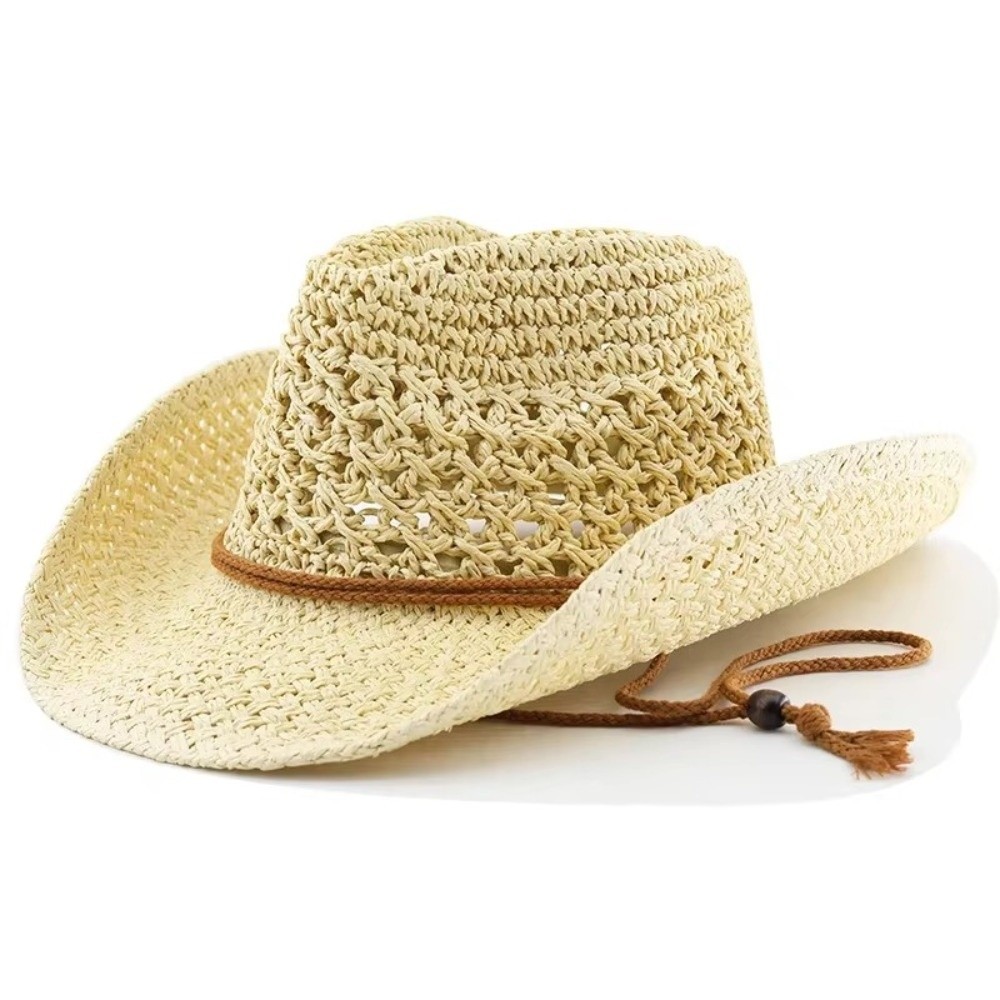 Topi Jerami Pelindung Matahari - Cowboy Hat Straw ulasan dan harga