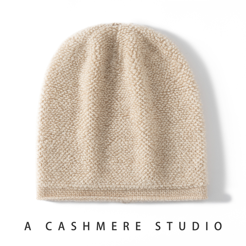 Topi Kasmir Murni 100% untuk M - Beanie Cuffed Knit ulasan dan harga