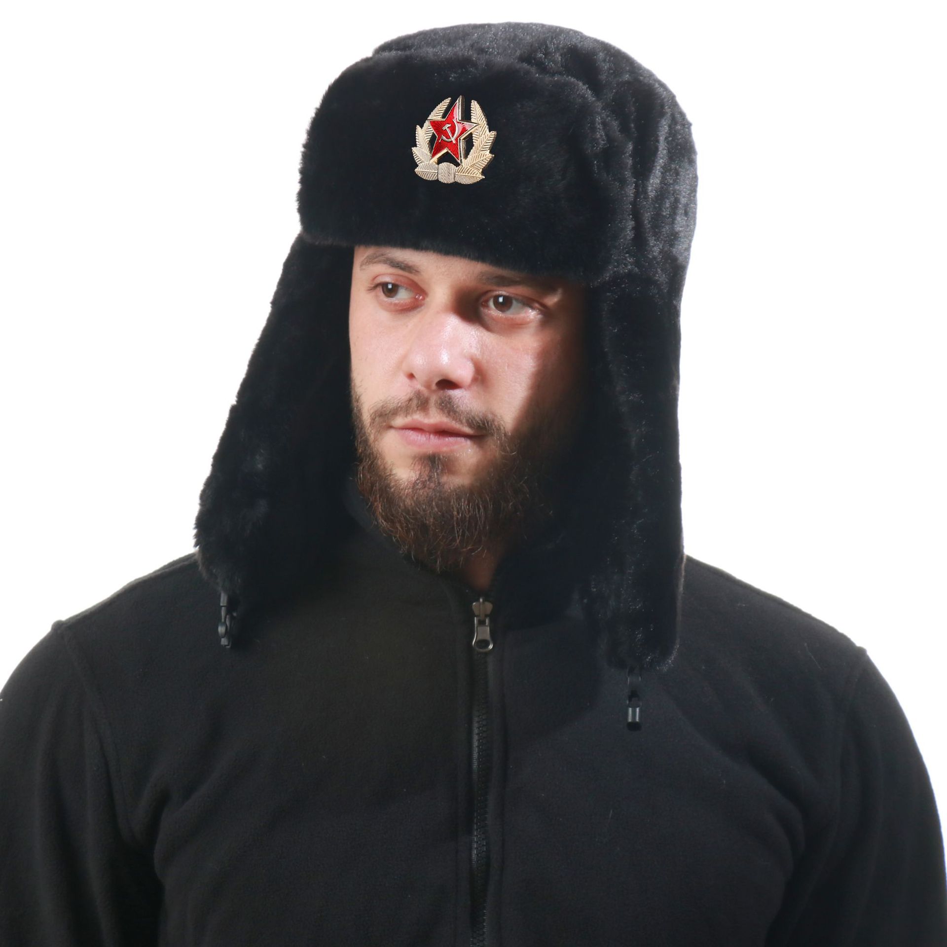 SupSindy Lencana Soviet Ushank - Winter Trapper Hat ulasan dan harga