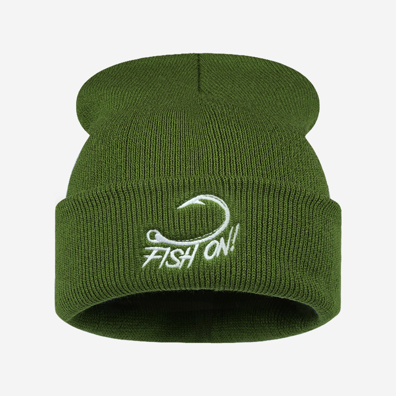 Topi Beanie Bordir Ikan Angler - Beanie Cuffed Knit ulasan dan harga