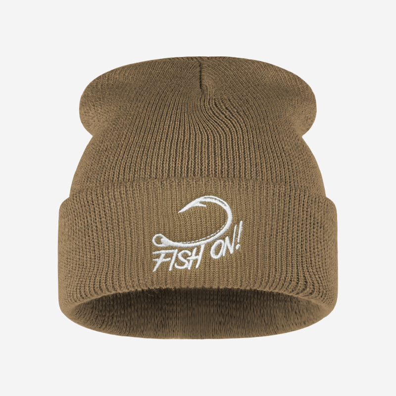 Topi Beanie Bordir Ikan Angler - Beanie Cuffed Knit ulasan dan harga