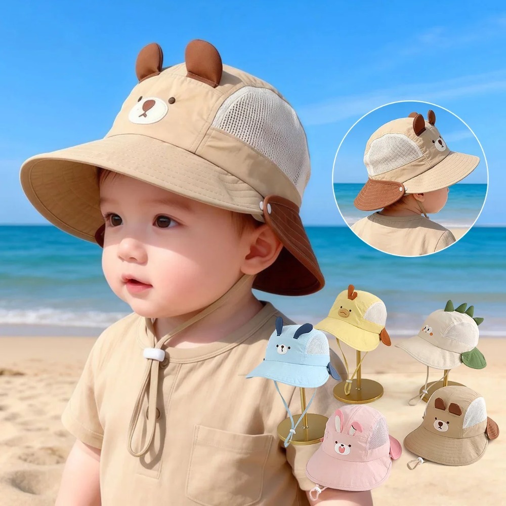 Topi Pantai Bayi Kartun Lucu d - Visor Sun Hat ulasan dan harga