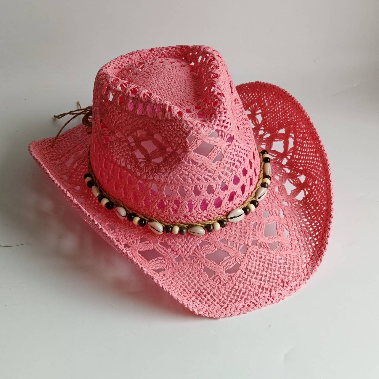 Topi jerami koboi warna pink,  - Cowboy Hat Straw ulasan dan harga